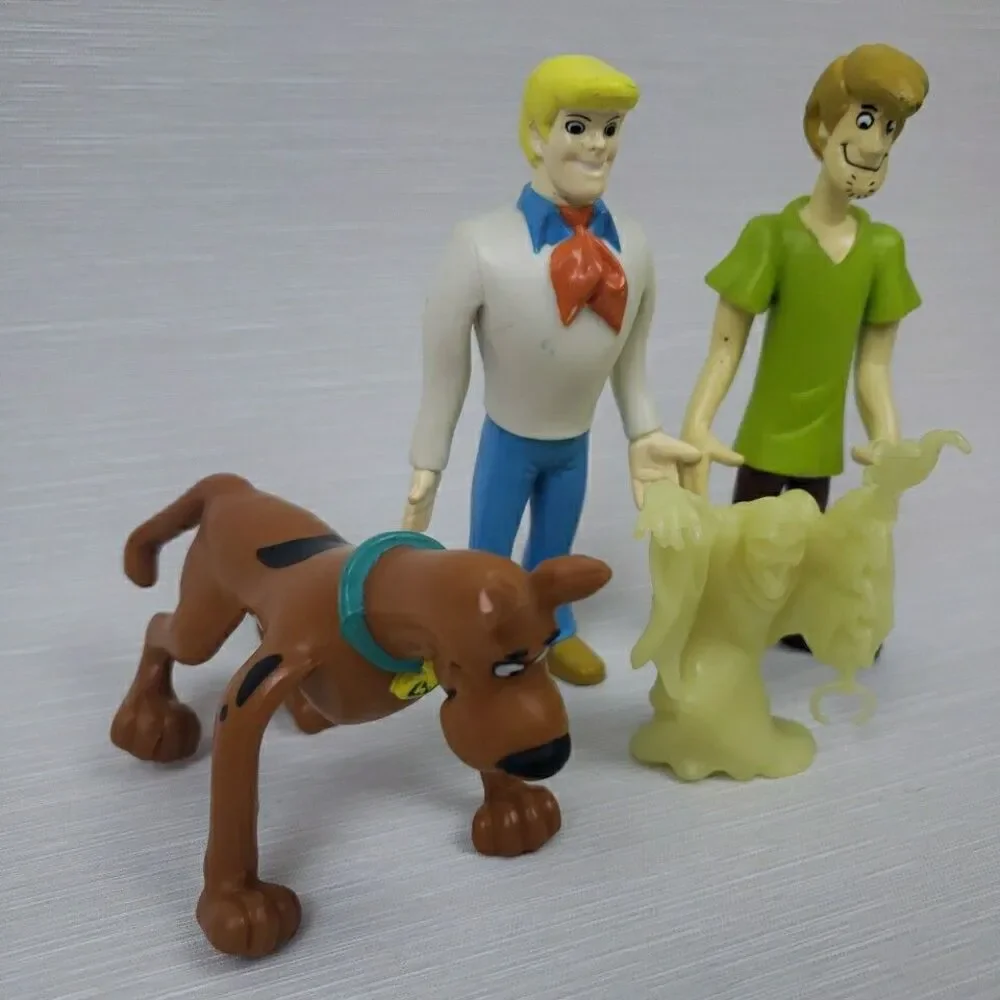Scooby Doo Bendy Action Figures Shaggy Fred Ghost 1999 Hanna Barbara Vintage Toy